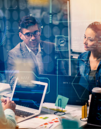 Team working together representing Kakatiya Business Solutions' collaborative approach